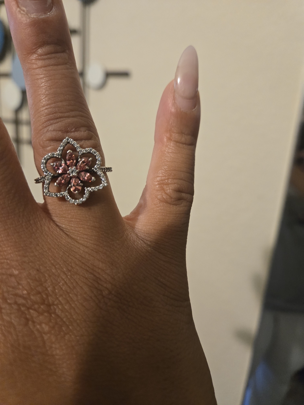 Pandora Double Flower Cocktail Ring - Women Jewelry